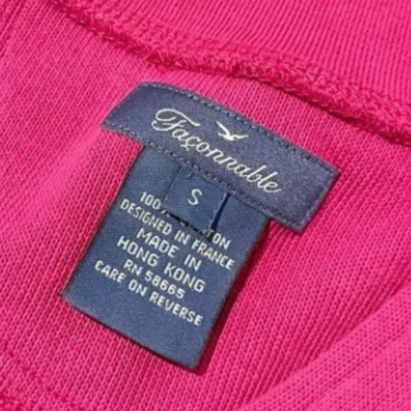 Faconnable Sweater Zipped Cardigan Jacket Deep Pink SZ SMALL NEW! - Picture 12 of 16